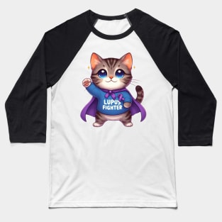 Cute Cat Lupus Fighter: A Feline Warrior's Tale Baseball T-Shirt